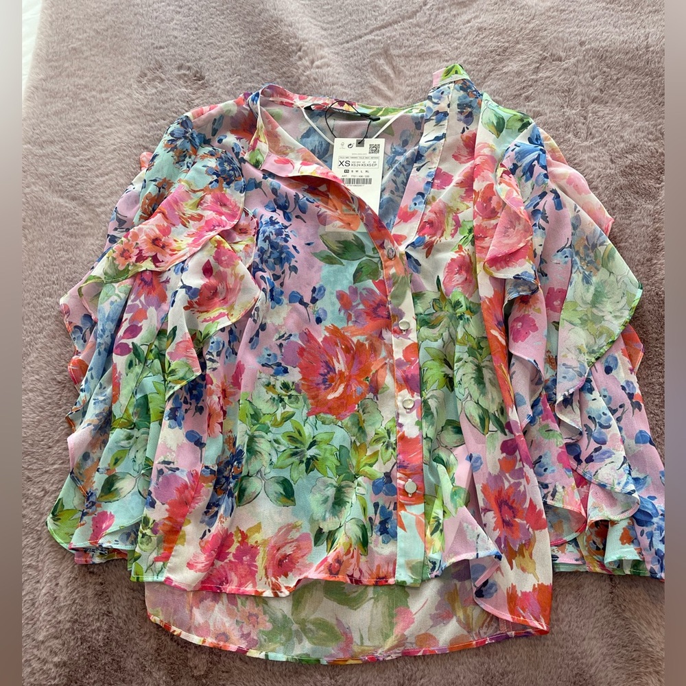 Zara Floral Blouse